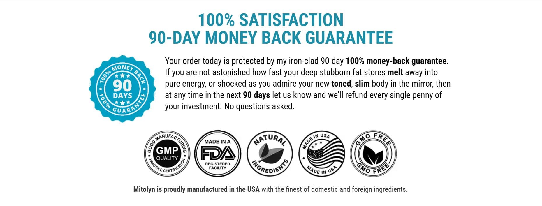 100% Money Back Guarantee
